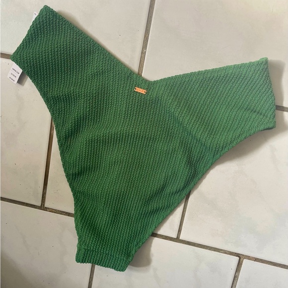 💚NWT Victoria’s Secret Bikini Bottom Green High Waisted Cheeky - Picture 2 of 5